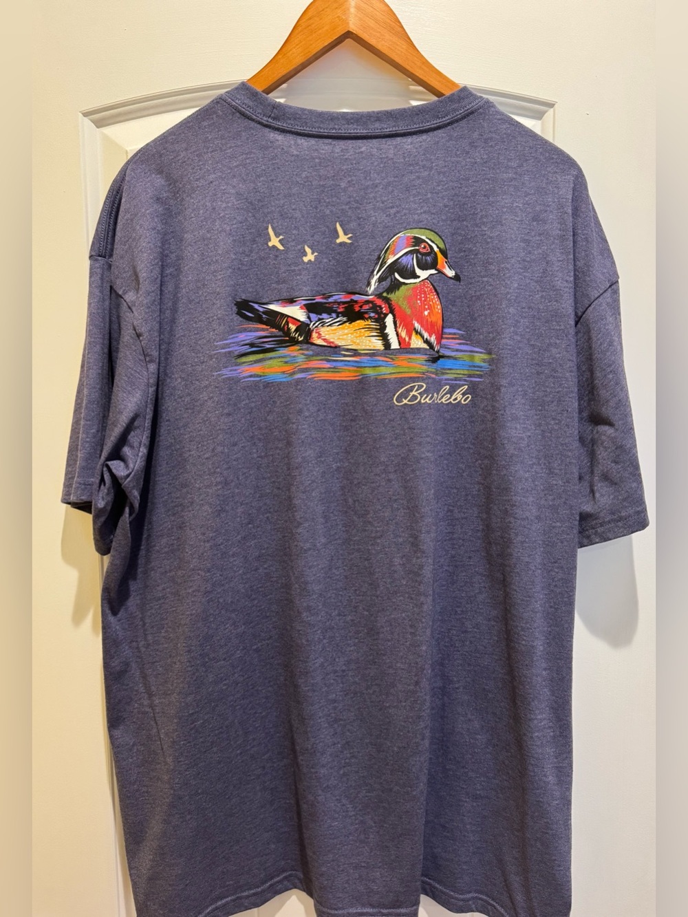 Burlebo “Duck” Short Sleeve Tee Mens XL Blue ***LIKE NEW CONDITION ***